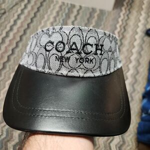 Coach Grey and Black Visor Cap